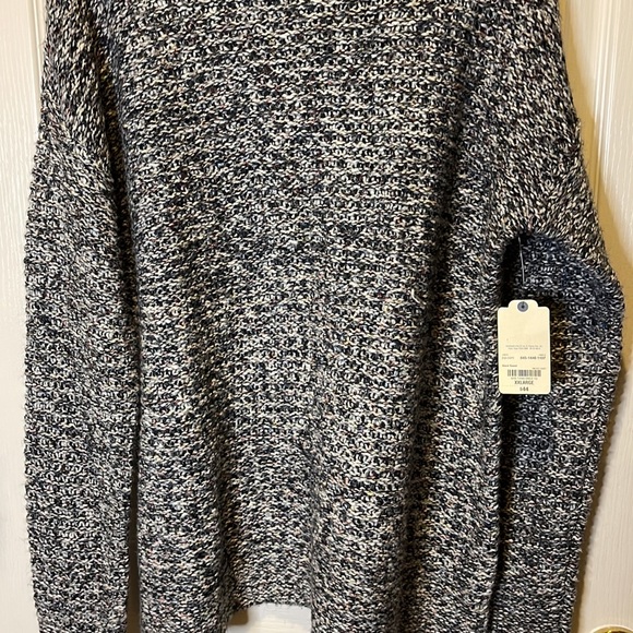 NWT ST JOHNS BAY GRAY/BLACK KNIT TURTLENECK SWEATER - Picture 2 of 5